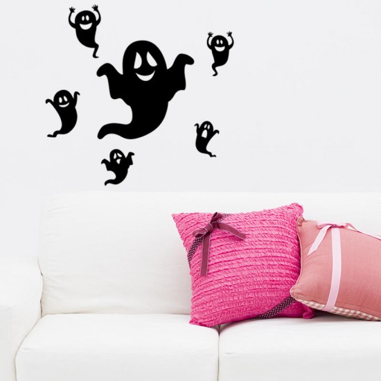 FX3012 Halloween Sticker Creative Cartoon Sticker Removable Wall Sticker - Ghost