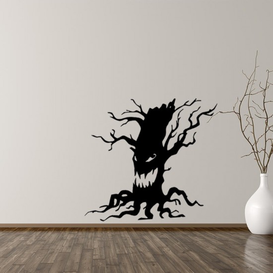 FX3014 Halloween Sticker Cartoon Sticker Ghost Tree Pattern Removable Wall Stickers