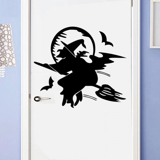 FX3017 Halloween Sticker Cartoon Sticker Witch Pattern Removable Wall Stickers