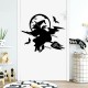 FX3017 Halloween Sticker Cartoon Sticker Witch Pattern Removable Wall Stickers