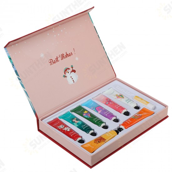 Hand Cream Gift Set 9 Pcs Travel Size Hand Lotion 30ml with Lip Balm Hand Cream for Dry Cracked Hands, Deeply Moisturizing Hand