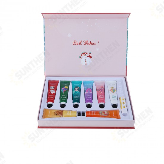 Hand Cream Gift Set 9 Pcs Travel Size Hand Lotion 30ml with Lip Balm Hand Cream for Dry Cracked Hands, Deeply Moisturizing Hand