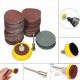 100pcs 25mm 80-5000 Grit Sanding Paper with 1/8 Inch Sanding Pad Sandpaper