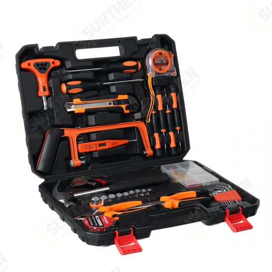 105Pcs Hardware Tools Kit Screwdriver Wrench w/ Storage Box Applied To Home Outdoors Car