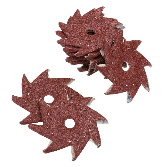 10Pcs 80/120/180/240/320 Grit Octagonal Abrasive Sandpaper Double Layer Sanding Buffing Tool