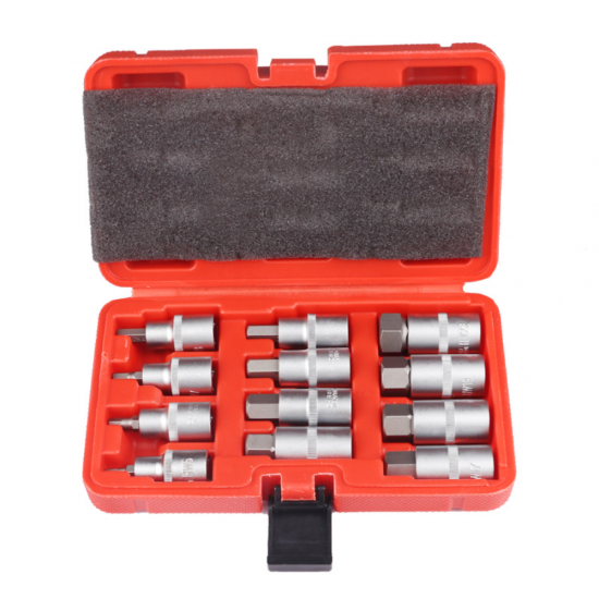 12pcs Various Specifications Chisel Tool Steel Multifunctionl Ratchet Wrench Socket