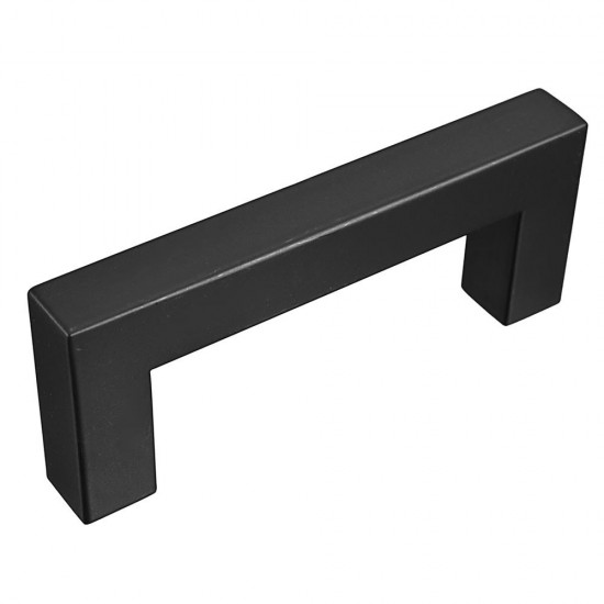 12x12mm Black Hollow Square Stainless Steel Door Handles Drawer Pull For Cupboard Cabinet