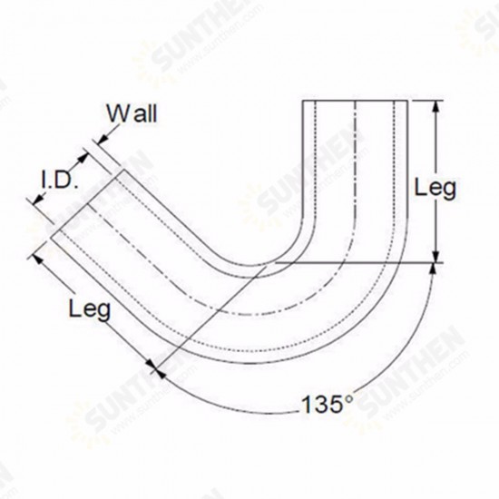 13-82mm 135 Degree Silicone Hose Elbow Bend Vacuum Hose Tubing Turbo Coolant Tube