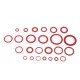 150/600pcs Steel Sealing Washer Assortment Red Flat Ring Washer Gaskets Fitting Gasket