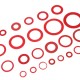 150/600pcs Steel Sealing Washer Assortment Red Flat Ring Washer Gaskets Fitting Gasket