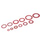 150/600pcs Steel Sealing Washer Assortment Red Flat Ring Washer Gaskets Fitting Gasket