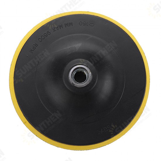 150mm M14x2mm Backing Pad Hook and Loop Pad Sandpaper Adhesive Pad for Grinding Sanding