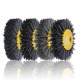 150x40mm M14 Nylon Wire Drawing Wheel Brush 80/120/180/320 Grit Drum Burnishing Polishing Wheel