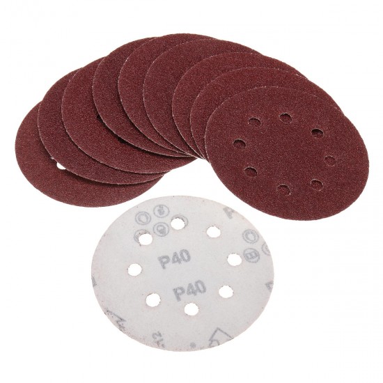 160Pcs 5 Inch 8-Hole Hook Loop Sanding Discs 40-2000 Grit Orbital Sander Sandpaper