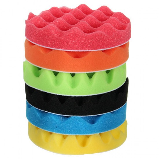 16pcs 6 Inch Polishing Buffing Pads Set Sponge Foam Waxing Pad Set