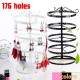 176 Holes Rotating Earring Iron Stands Ring Display Jewelry Rack Holder Tools Kit