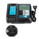 18V 3000mA DC18RF Replacement Battery Charger with LCD Display for Makita BL1815 BL1820 BL1830 BL1840 BL1850 BL1860 BL1430 BL150