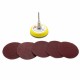 2 Inch 50mm M6 Self-adhesive Wool Polishing Disc with 50pcs 60 to 180 Grit Sand Paper