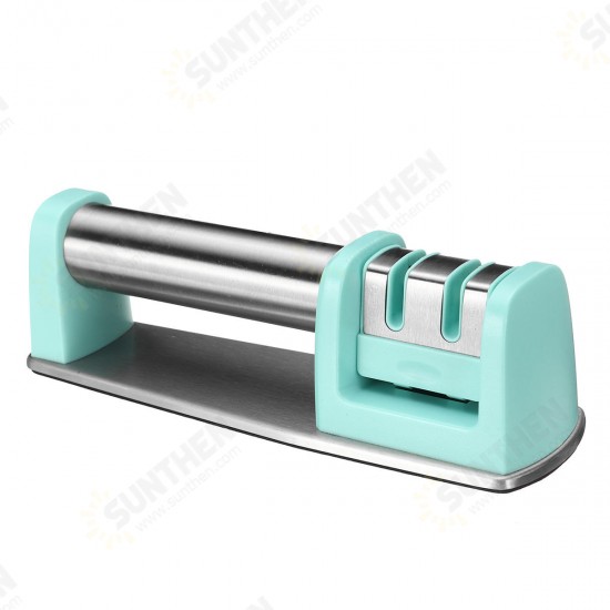 2 Stage Sharpener Diamond Stainless Sharpening Knife Steel Sharpener Kitchen Tool