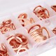 200Pcs Assorted Copper Washer Gasket Set Flat Ring Seal Assortment Hardware Kit