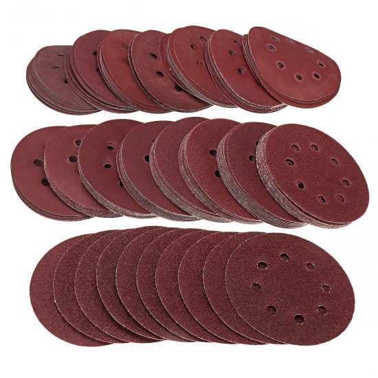 20Pcs 5 Inch 8-Hole Hook Loop Sanding Discs 40-2000 Grit Orbital Sander Sanding Paper