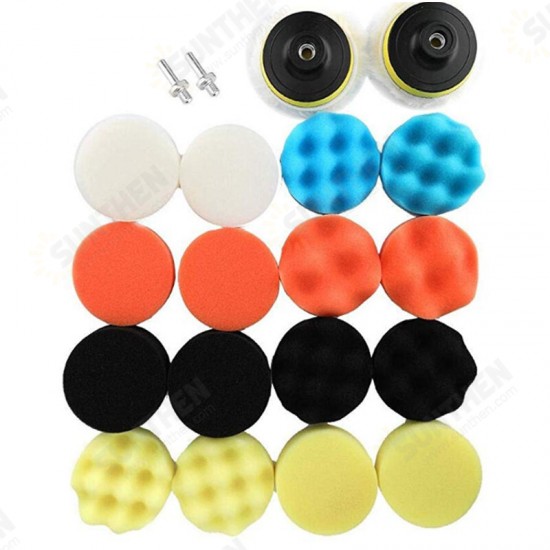 22pcs 3 Inch Polishing Disc Sponge Plishing Pad Wheel Buffing Pad