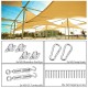 24pcs Sun Shade Sail Accessories for Triangle or Square Shade Sail Replacement Fitting Tools