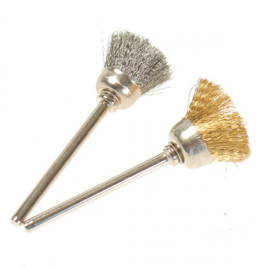 24pcs Wire Steel Brass Brushes Set Polishing Brush Wheels for Dremel Rotary Tool
