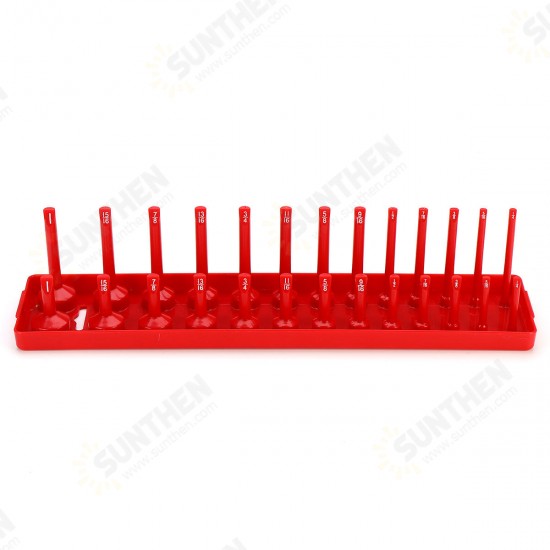 26 Slot 3/8 Inch SAE Socket Rack Storage Rail Tray Holder Shelf Organizer Stand Machinery Parts