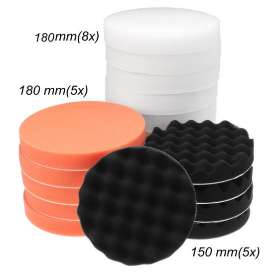 29Pcs Sponge Buffing Polishing Pad Buffer Kit For Electric Auto Polishers