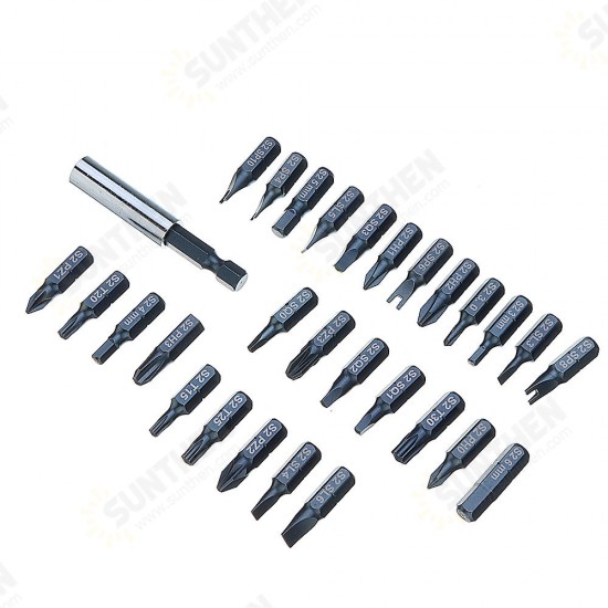 29pcs Magnetic Bit Set with Tool Box Bit Holder Tips Screwdriver Phillips Hex Torx Screwdriver Bit Tool Kit