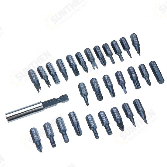 29pcs Magnetic Bit Set with Tool Box Bit Holder Tips Screwdriver Phillips Hex Torx Screwdriver Bit Tool Kit