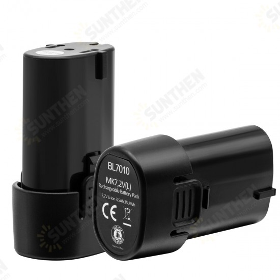 2Pcs 7.2V 3.5Ah BL7010 Power Tool Cordless Battery Replacement For Makita 194356-2 194355-7 A-47494 CL070D DF010D TD020D TD020DS TD020DSE