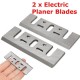 2pcs Electric Planer Blades Reversible High Speed Steel Planer Blades For Electric Power Tool