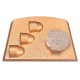 30 Grit Trapezoid Lavina Concrete Grinding PCD Diamond Polishing Pad For Glue Paint Removal