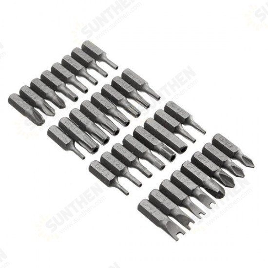 33pcs Magnetic Screwdriver Bit Set Torx Hex Star Spanner Tri Wing Electric Screwdriver Hex Bits with Holder