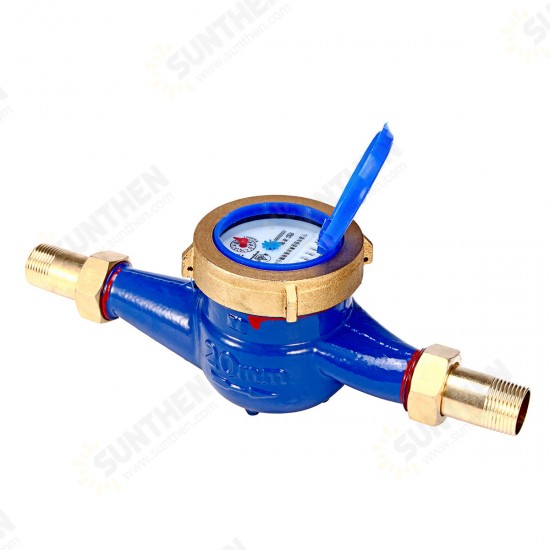 3/4 Inch 20mm Flow Measure Tape Cold Water Meter Home Garden Measuring Tool