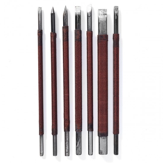 3/5/7/10/11pcs Hand Carving Cutter Wood Seal Carving Stone Lettering Tools Kit Woodworking