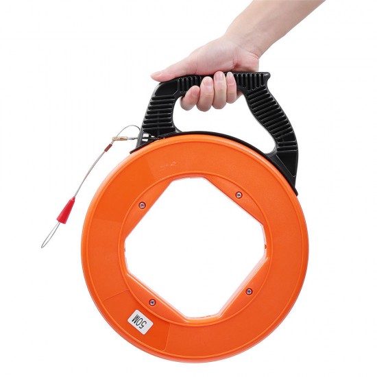 3.8mmX30/45/50M Fiberglass Cable Puller Fish Tape Reel Conduit Ducting Rodder Pulling Puller