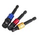 3Pcs Black Screwdriver Extension Bar Adapter 1/4 Inch Hex Shank Screwdriver Bit Socket Adapter