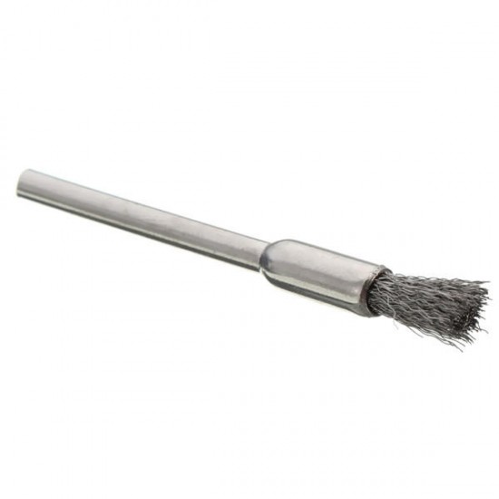 3mmx5mm Electrical Wire Brush Stainless Steel Head Removal Dust Burr Derusting Brush