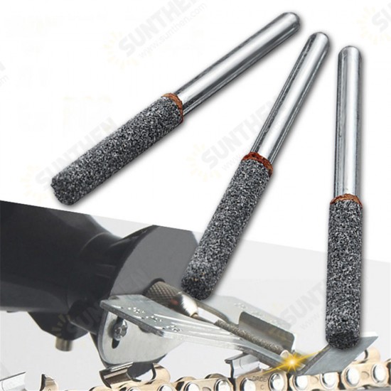 3pcs Grinding Head Stone Set Diamond Chainsaw Sharpener Burr File Stone Mini Grinder