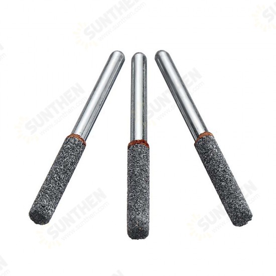 3pcs Grinding Head Stone Set Diamond Chainsaw Sharpener Burr File Stone Mini Grinder