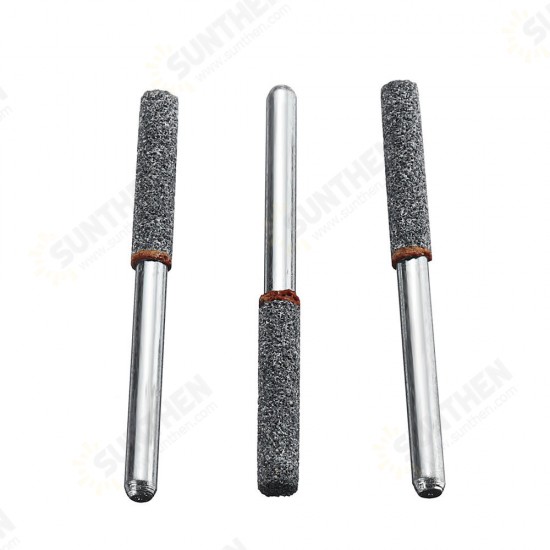 3pcs Grinding Head Stone Set Diamond Chainsaw Sharpener Burr File Stone Mini Grinder