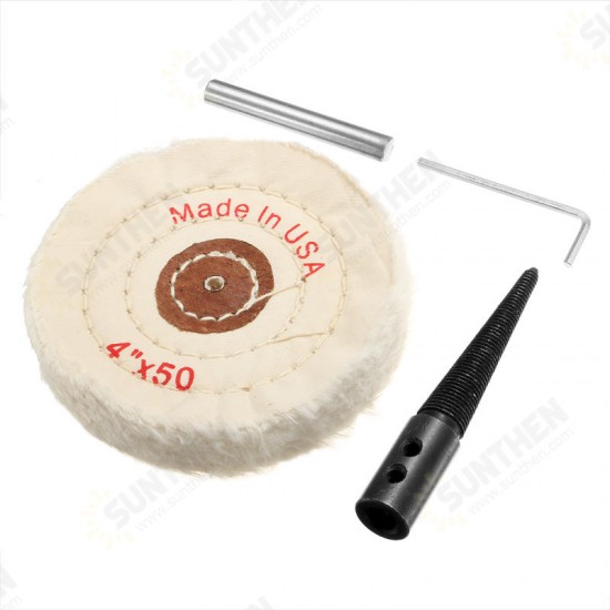 4 Inch Felt Wool Polishing Wheel Adapter Set Changed Electric Drill Into Polishing Machine