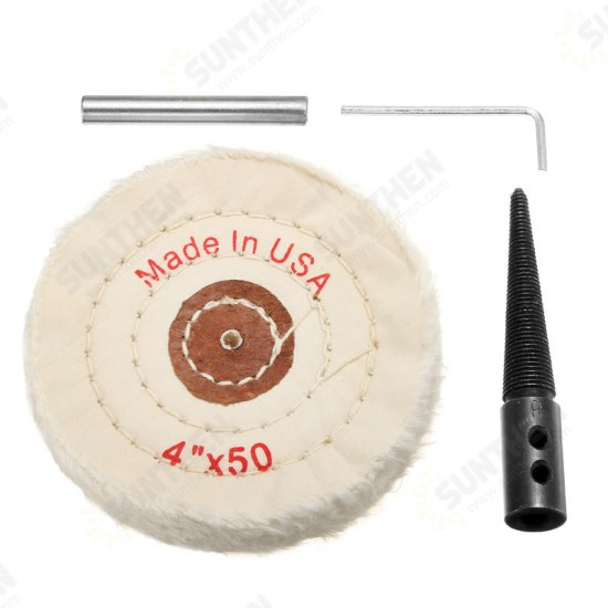 4 Inch Felt Wool Polishing Wheel Adapter Set Changed Electric Drill Into Polishing Machine