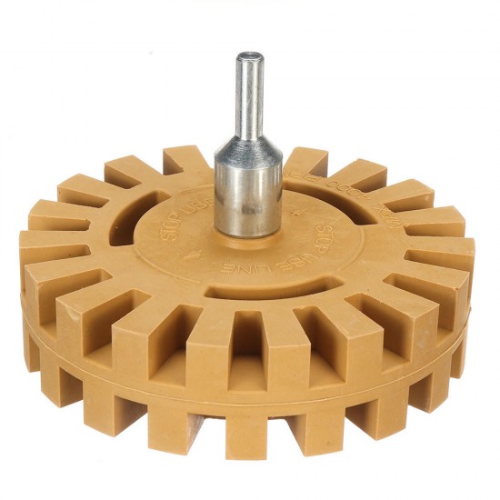 4 Inch Rubber Decal Eraser Caramel Wheel Removal with Power Drill Arbor Drill Adapter