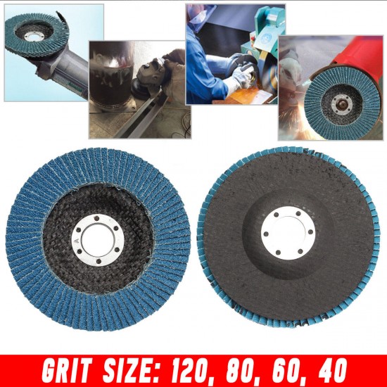 40/60/80/120 Grit Grinding Wheel Flap Disc 115mm Angle Grinder Sanding Tool