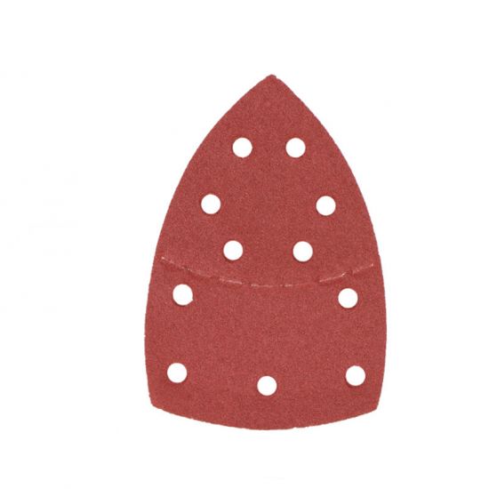 40pcs 152*105 11 Hole Triangle Palm Type Separation Sandpaper Pads Set 40/60/80/120/180 Grit Sander Disc Abrasive Fit Polishing Tools