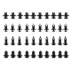 40pcs Push Pin Rivet Bumper Fender Retainer Fastener Bumper Mud Flaps Clip Kit